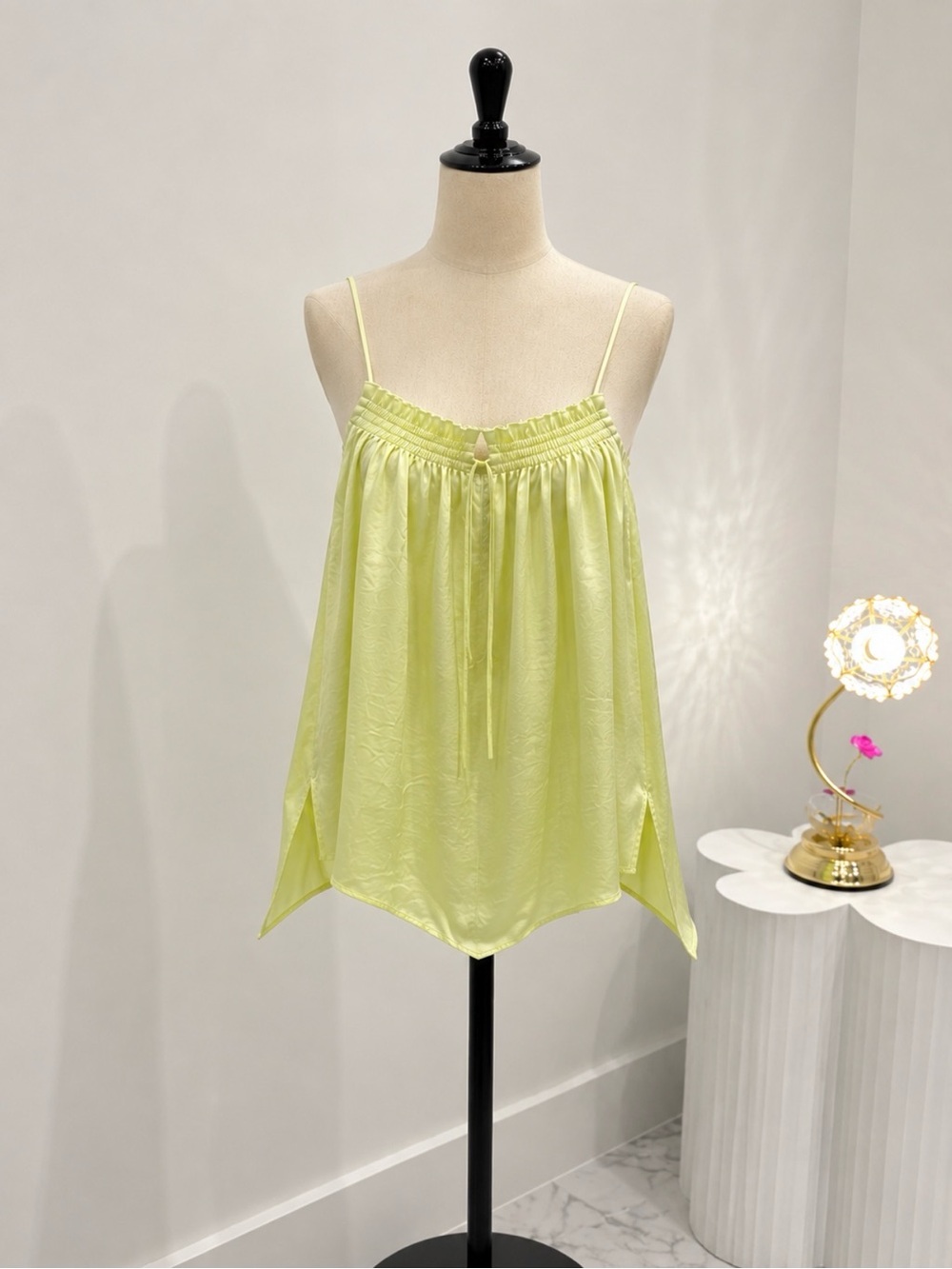 RACHEL Rachel Roy Pastel Yellow Smocked Top